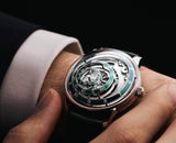 Trilobe Une Folle Journée, Rhodium Plated Green