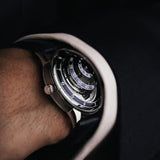 Trilobe Une Folle Journée, Rhodium Plated Blue