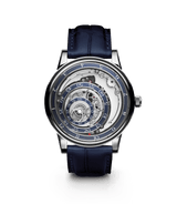 Trilobe Une Folle Journée, Rhodium Plated Blue