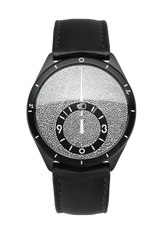 The Lavish Attic Ressence Type 9 JWB watch with a black PVD titanium case and a white hand-drawn labyrinth dial.