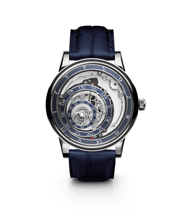 Trilobe Une Folle Journée, Rhodium Plated Blue