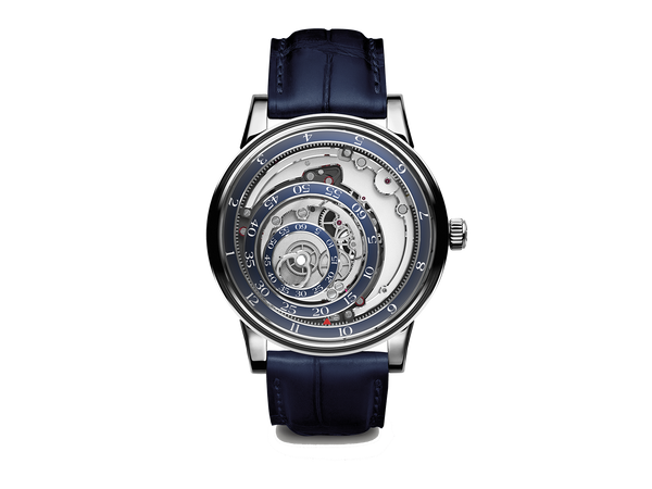 Trilobe Une Folle Journée, Rhodium Plated Blue