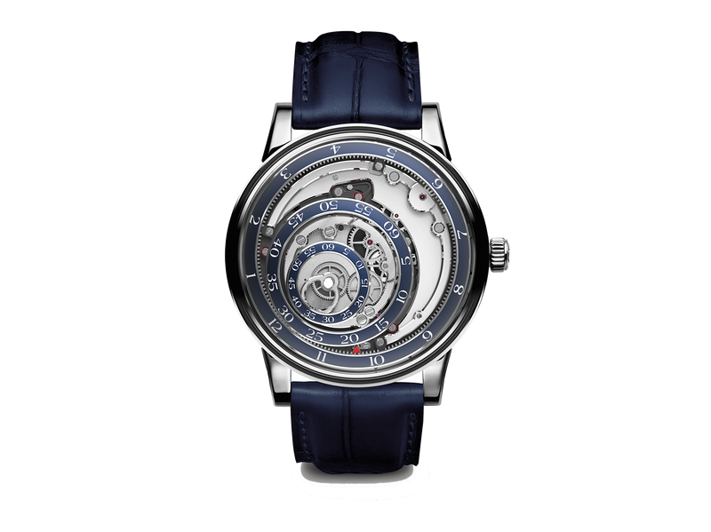 Trilobe Une Folle Journée, Rhodium Plated Blue