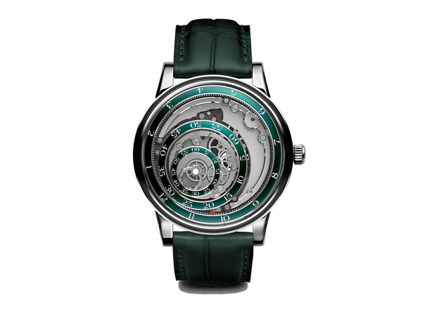 Trilobe Une Folle Journée, Rhodium Plated Green